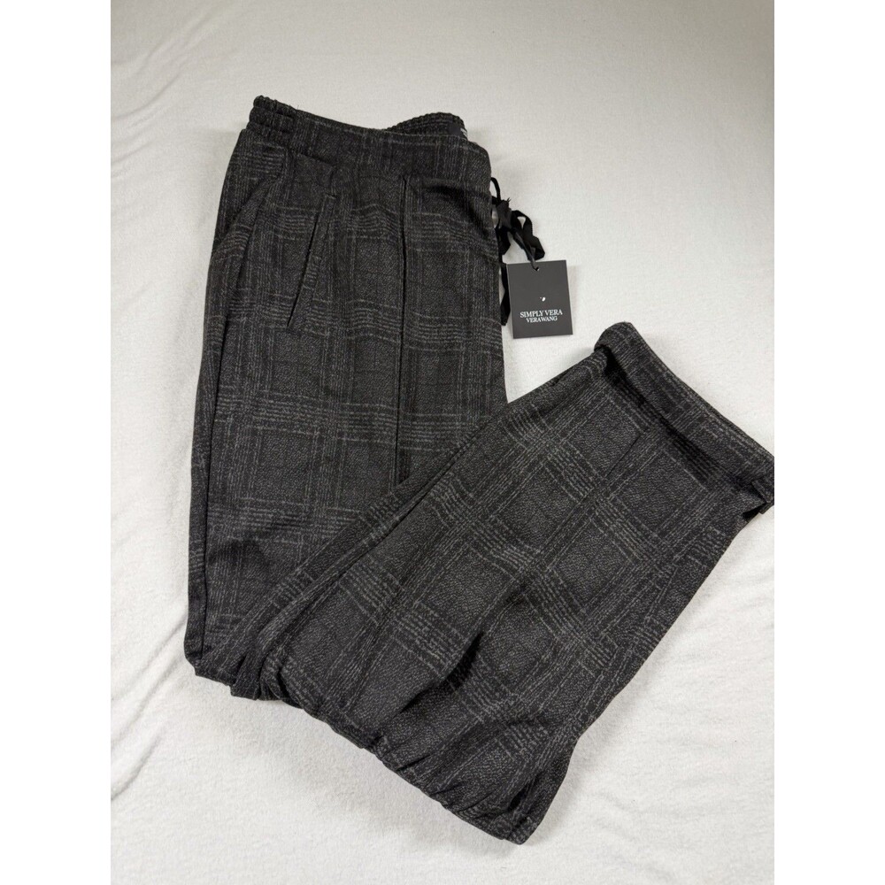 Simply Vera Wang Women’s Dress Pants XL Black/Gray NEW $50 441